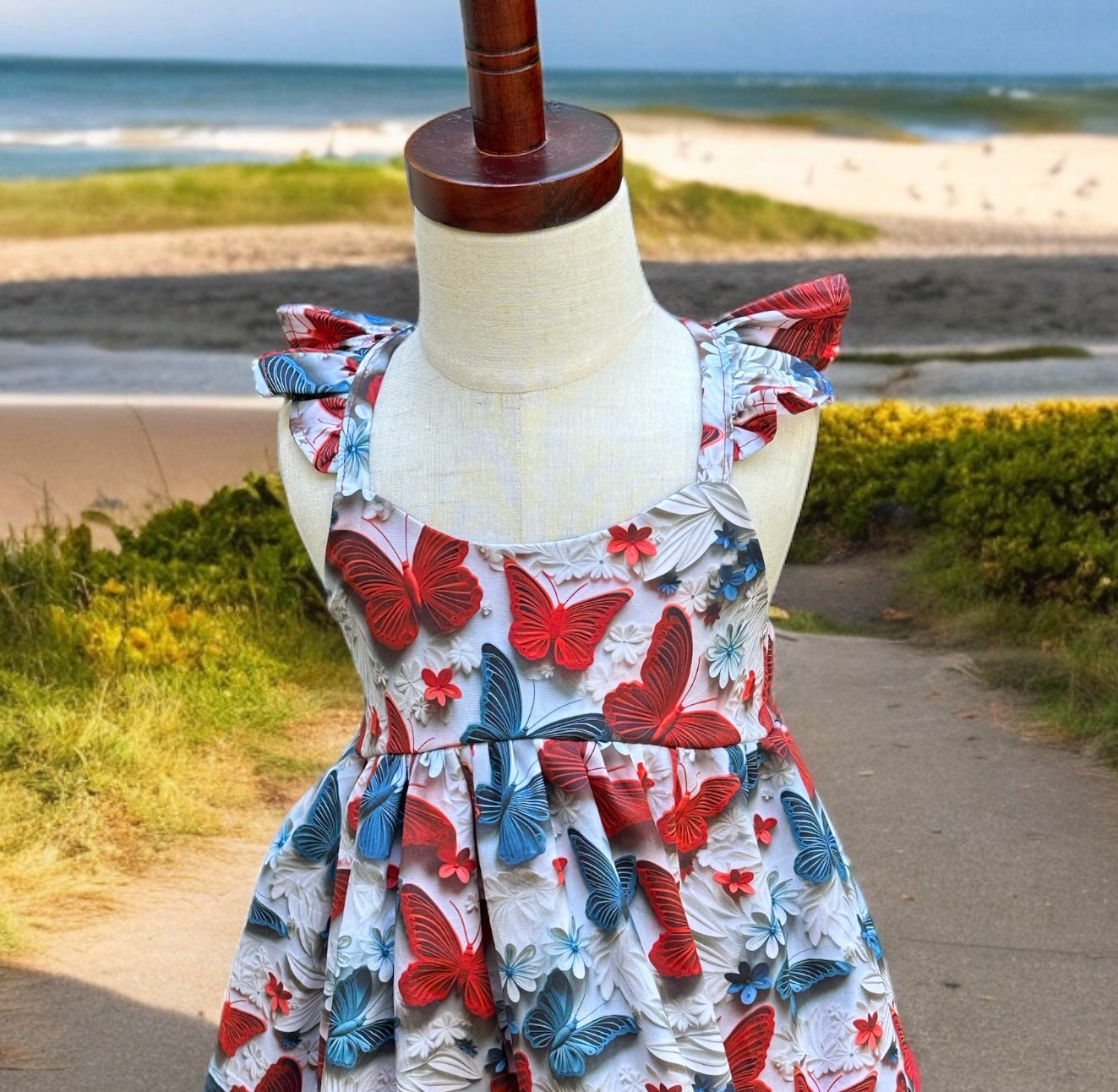 Custom Butterfly dress and pantaloons