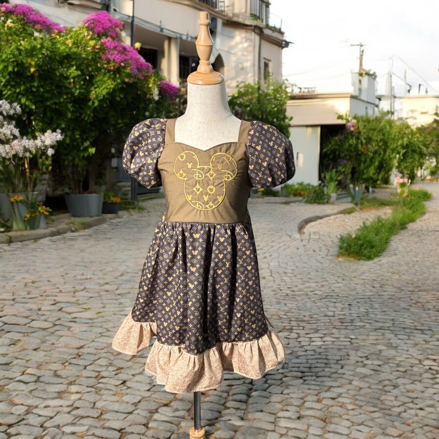 Embroidered Mickey-Inspired Dress – Custom Size 6