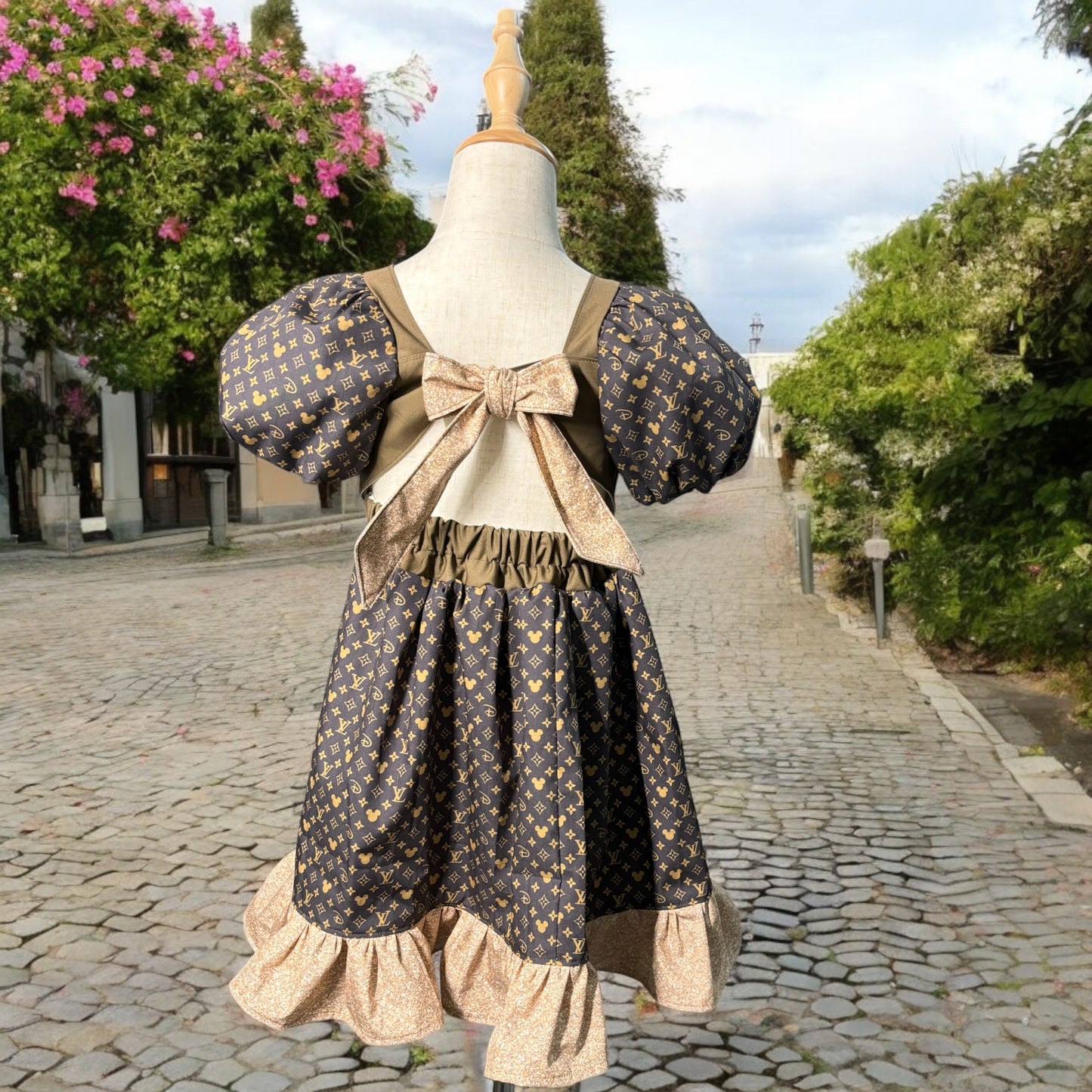 Embroidered Mickey-Inspired Dress – Custom Size 6