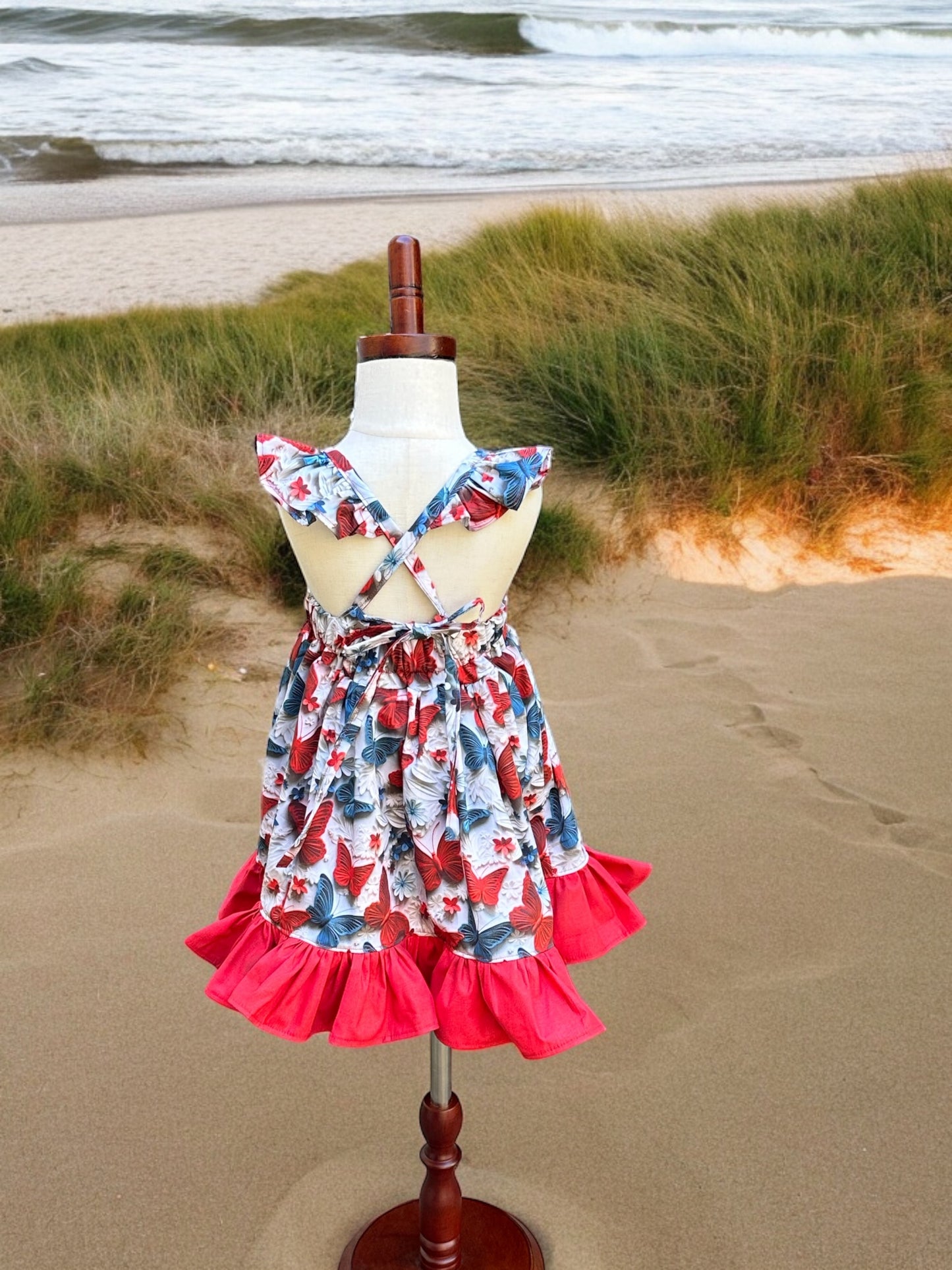 Custom Butterfly dress and pantaloons