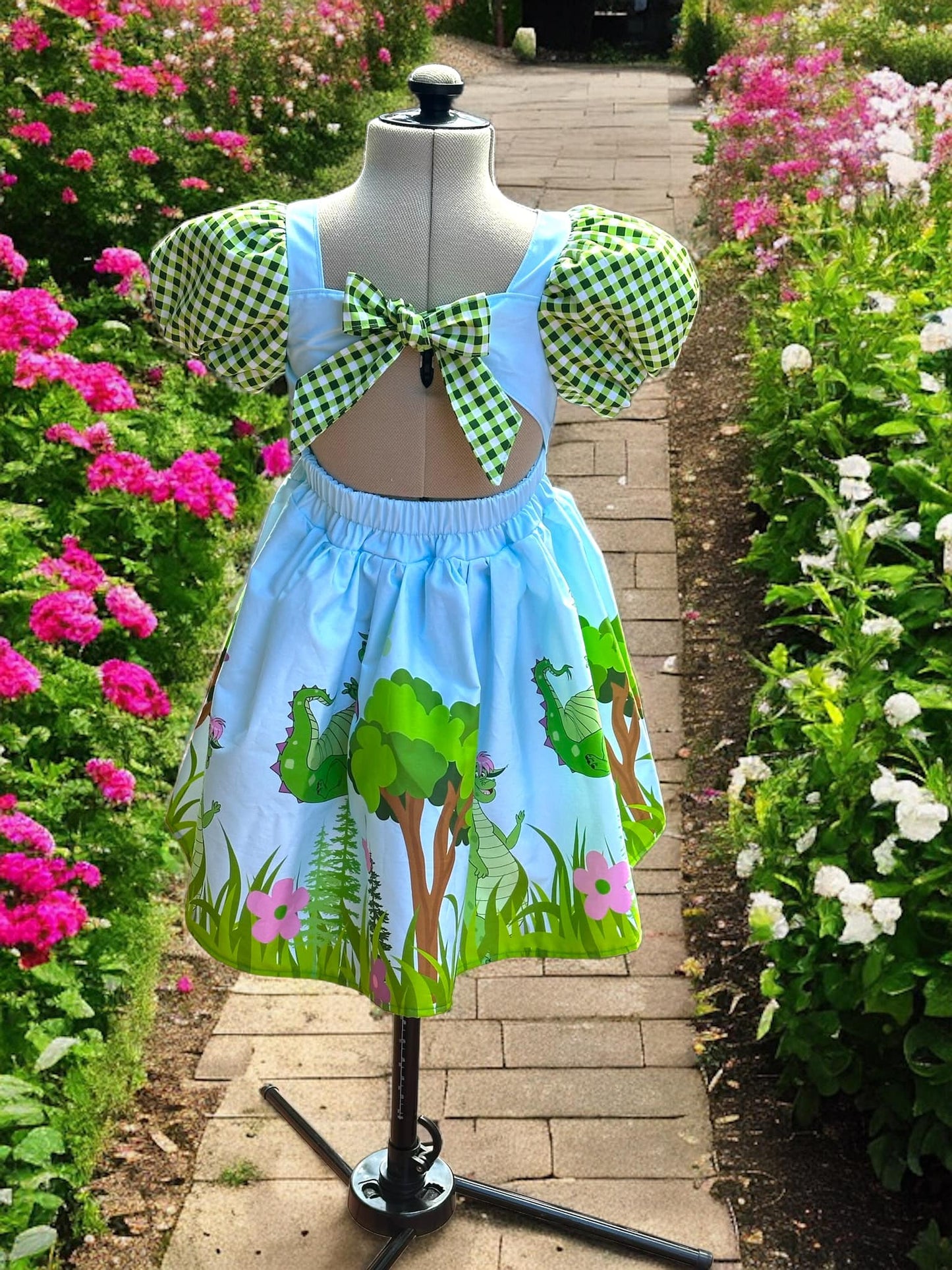 Blue dragon dress custom order