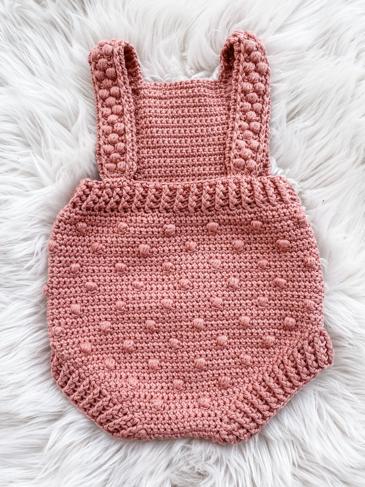 Crocheted 1 piece romper size 3-6 months