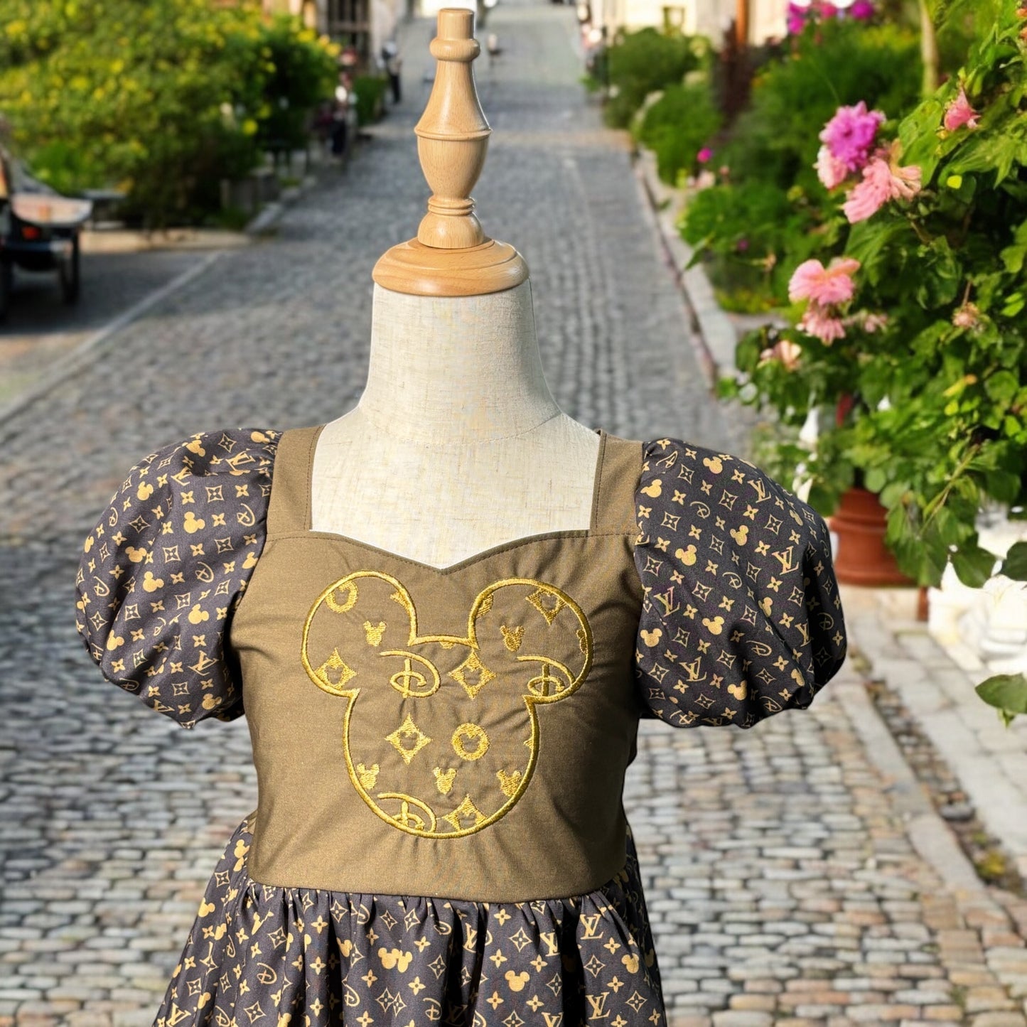 Embroidered Mickey-Inspired Dress – Custom Size 6