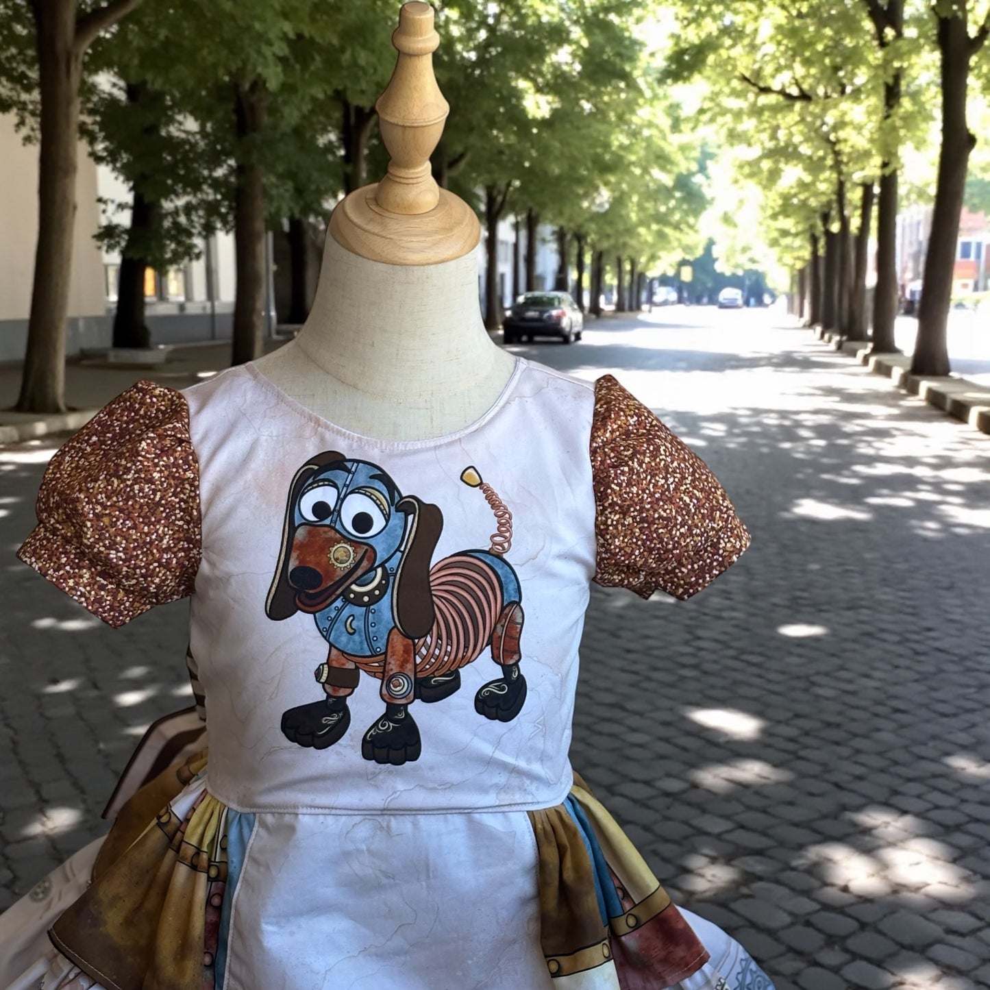 Steampunk-Inspired Custom Girls’ Dress – Size 6