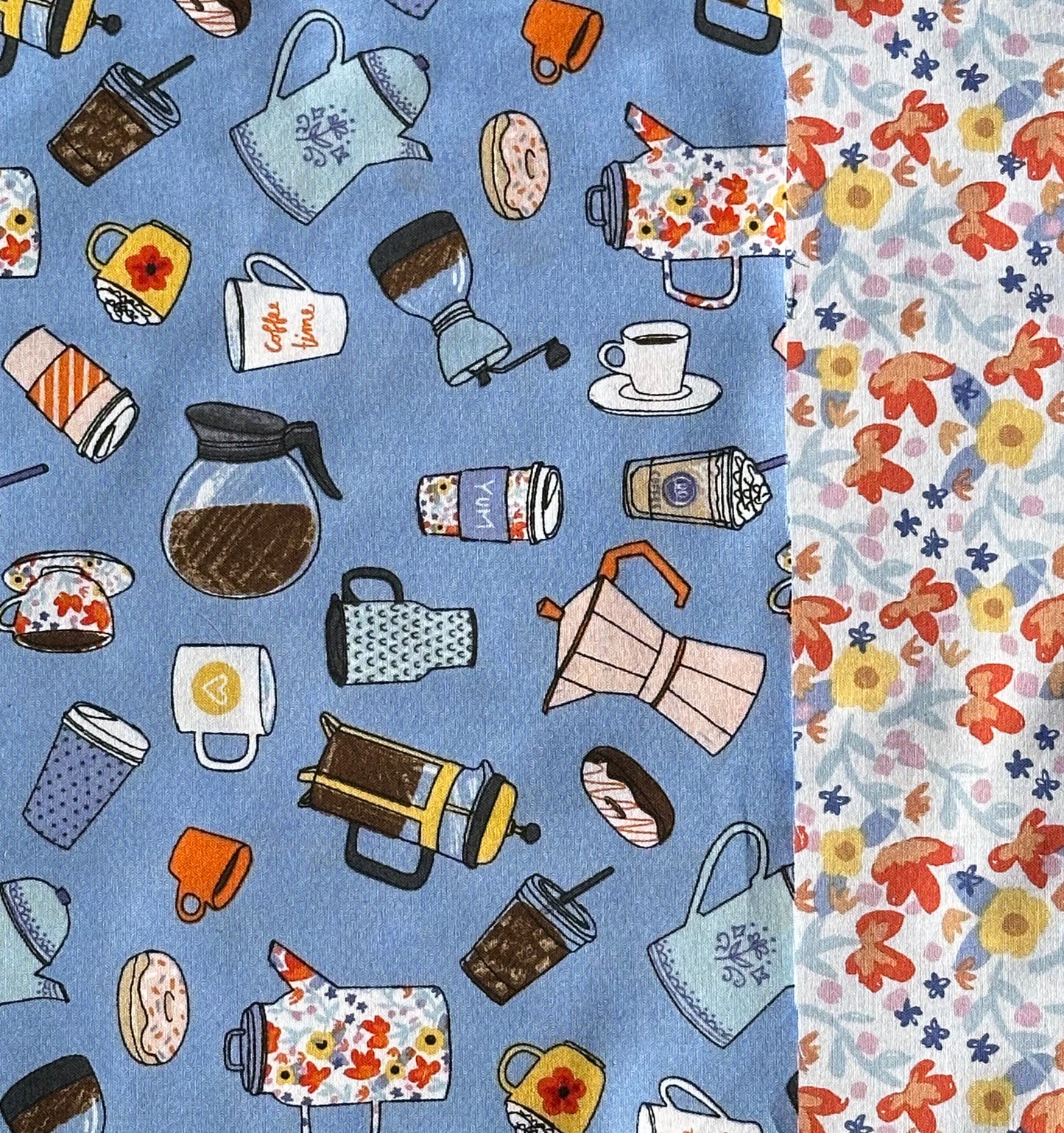 Coffee floral reversible suck pads