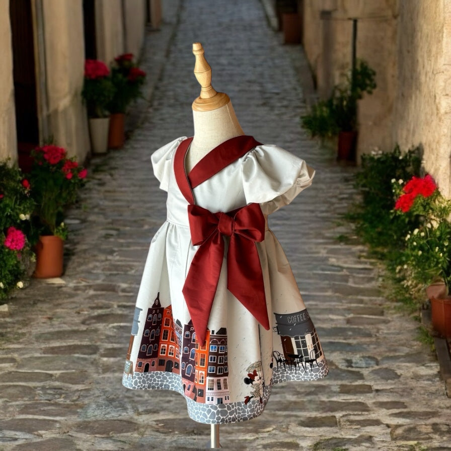Minnie Burberry custom fabric made to order dress