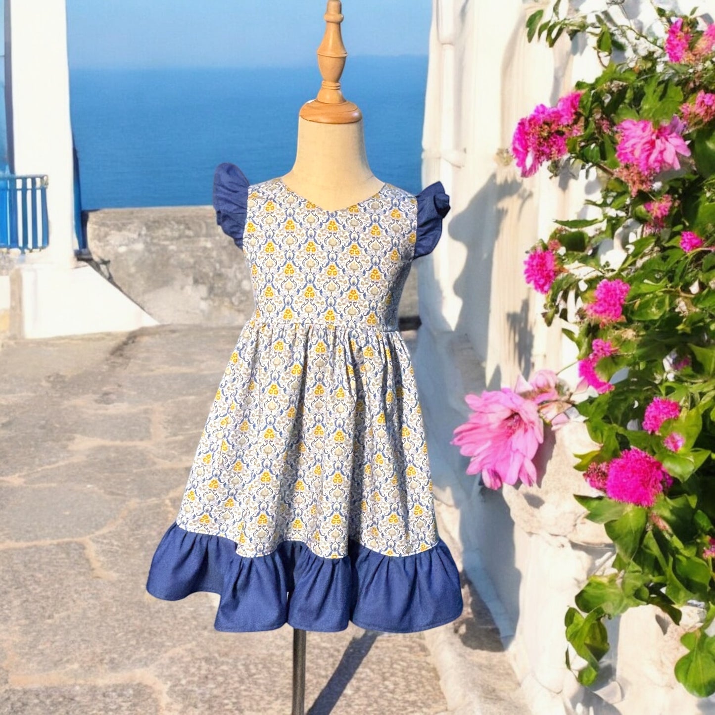 Vietri Italian style dress, custom ordered, size 6