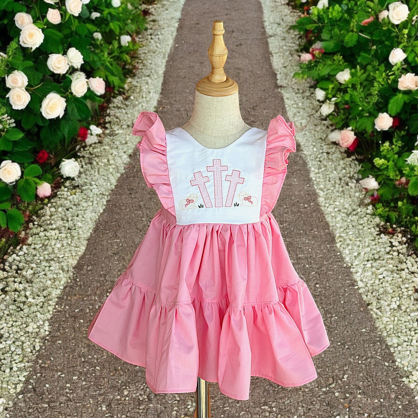 Easter dress, lamb, size 3
