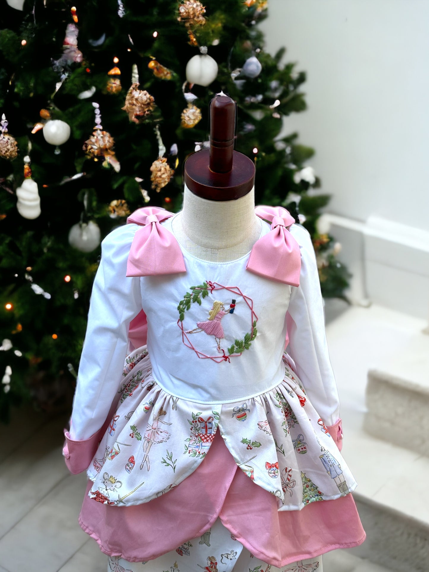 Hand embroidered Nutcracker Dress, size 4T