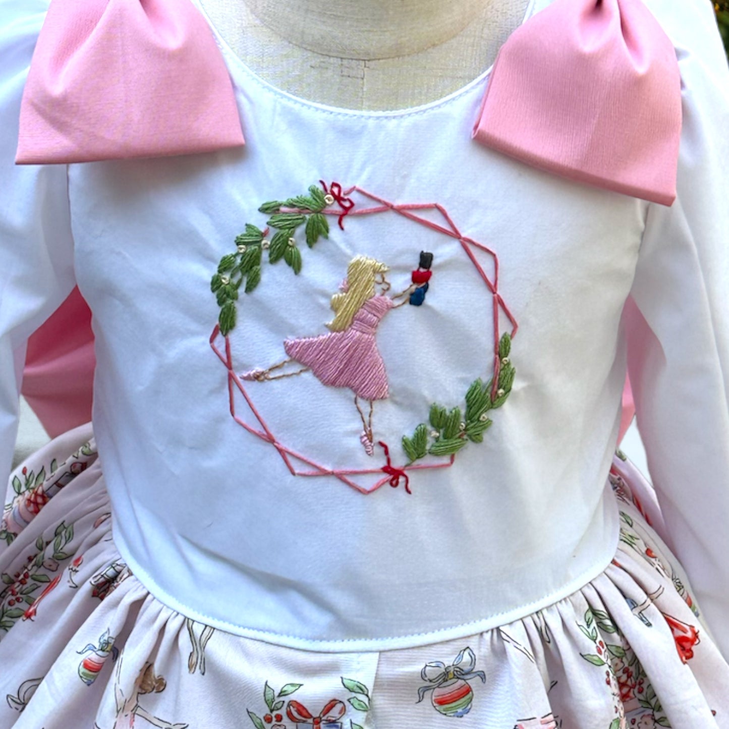 Hand embroidered Nutcracker Dress, size 4T