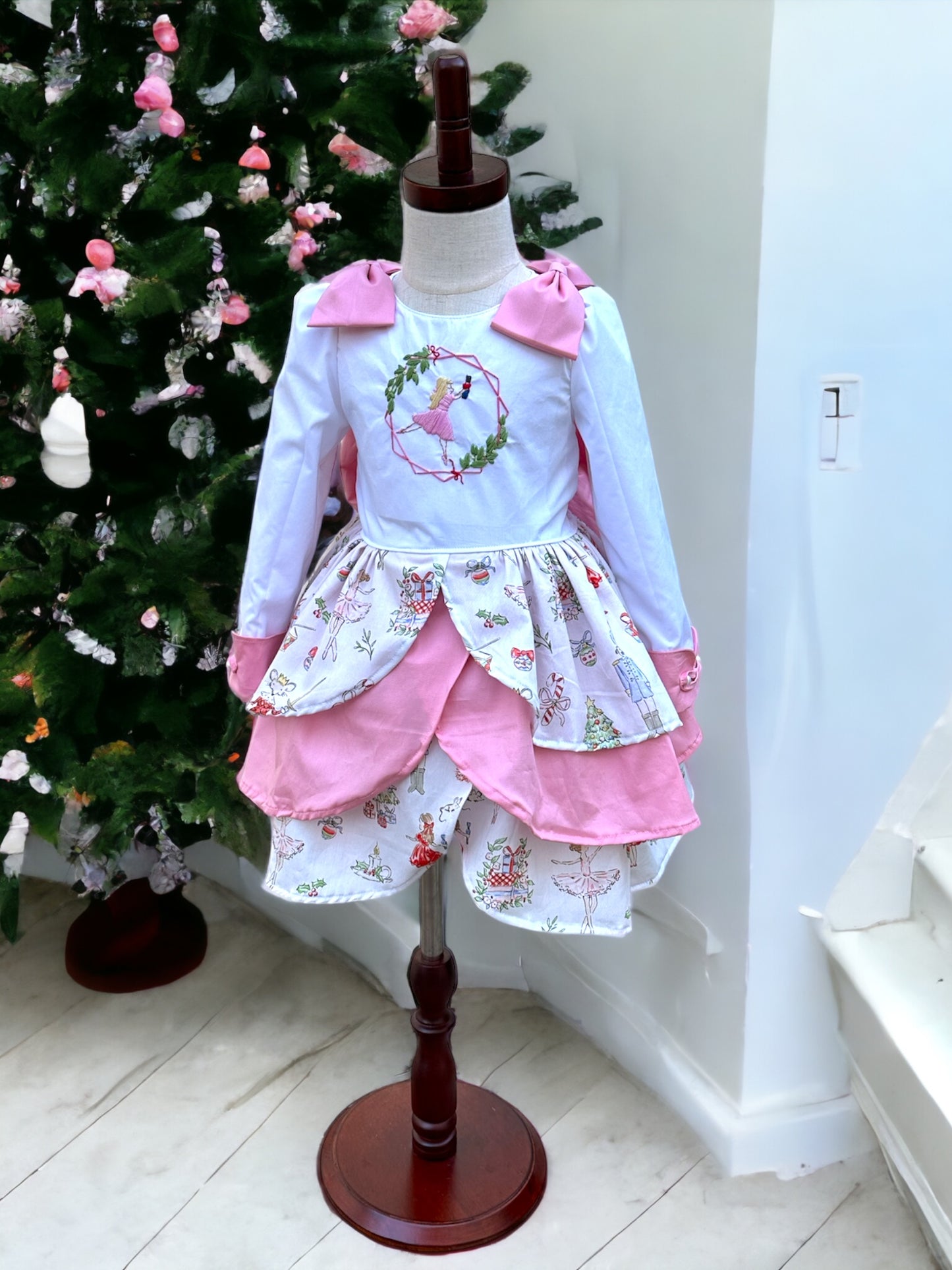 Hand embroidered Nutcracker Dress, size 4T