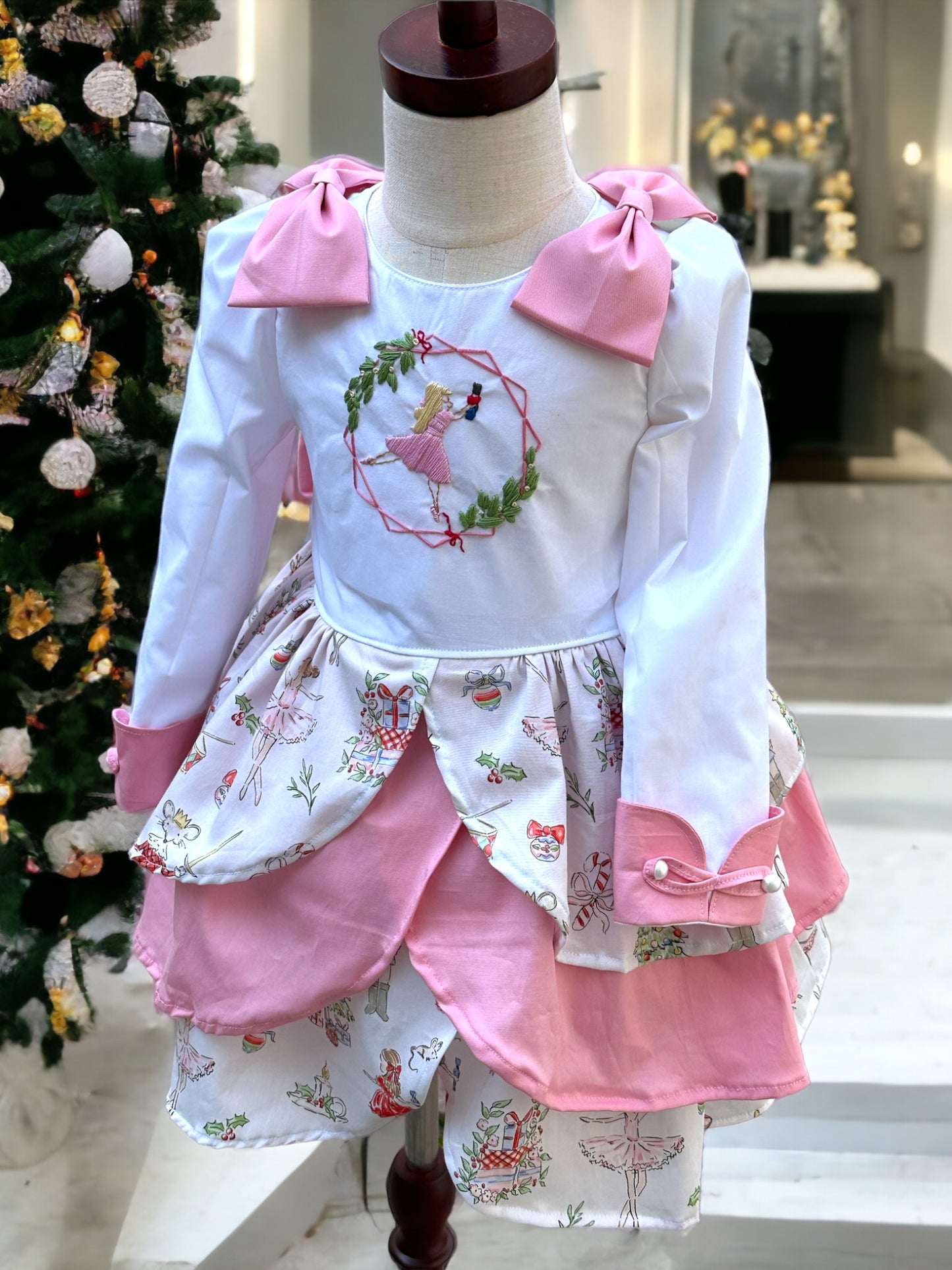 Hand embroidered Nutcracker Dress, size 4T