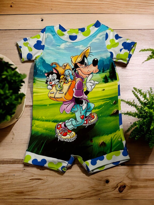 Goofy pets romper, size 12 mos