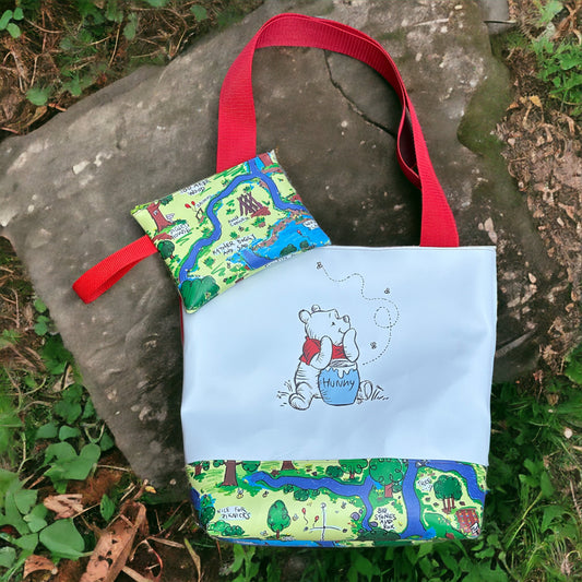 Pooh large tote and zipper pouch