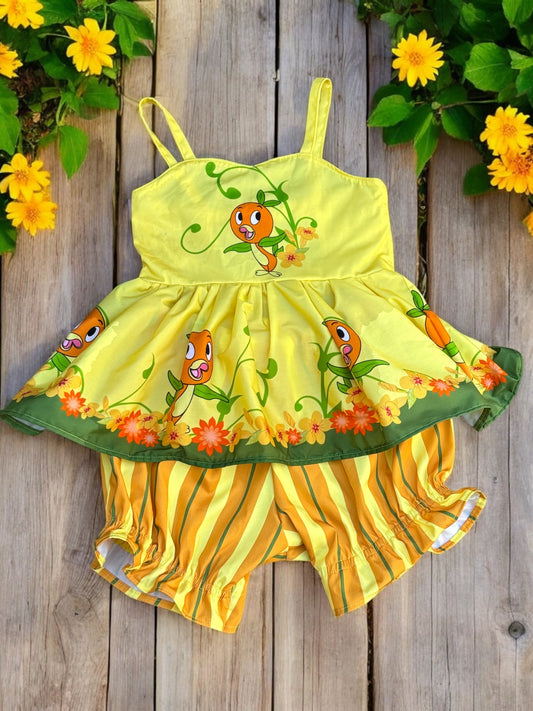 Orange bird 2 piece outfit size 6